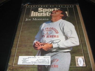 Joe Montana 49ers,hof Jsa/coa Signed Sports Illustrated - Autographed NFL Magazines