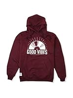 SEVENTYSEVEN Sudadera con Capucha Good Vibes (Burdeos)