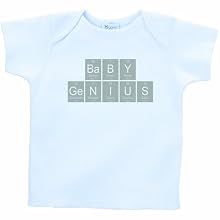 26 Degrees Forward Blue Organic Cotton Baby Genius Periodic Table Toddler Tee, 2T