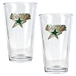 Dallas Stars 2pc Pint Ale Glass Set - Primary Logo NHL Hockey
