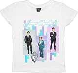 Jonas Brothers Group Blocks White Girl's Youth T-Shirt Tee