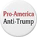 Pro-America Anti-Trump 1.25â€ Pinback Button Pin For USA Against President Donald