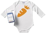 from Spoilt Rotten Spoilt Rotten - Carrot Long Sleeve Babygrow / Bodysuit Funny Slogan 100 Organic Sizes 6-12 months + in funky Milk Carton WHITE