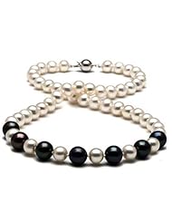 B&W Freshwater Pearl Necklace: 7.0 - 8.0mm, 18" AA+