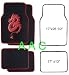 A Set of 4 Universal Fit Plush Carpet Floor Mats for Cars / Truck - Dragon Red