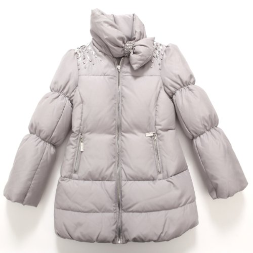 Richie House Big Girls' Glamorous Bejeweled Padded Coat Rh0729