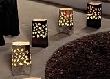 Metallic Star Luminaries Package of 12 Black