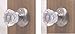 Two Crystal Antique Replica Surface Mount Single Dummy/French Door Knob Sets for one side of two doors or Both Sides of one door. Also for decor projects (Brushed Nickel)