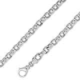 14K Solid White Gold Hip Hop Bullet Chain Necklace 7mm (17/64) 24 41qQJW2y6jL. SL160 14K Solid White Gold Hip Hop Bullet Chain Necklace 7mm (17/64) 24