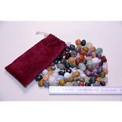Echte Halbedelsteine, 80 St�ck im Schmuckbeutel (Gr��e ca. 10-15mm)