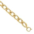 14K Yellow Gold Fancy Link Bracelet - 7.75 inches
