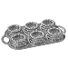 Nordic Ware Cast-Aluminum Nonstick Baking Pan, Shortcake Baskets