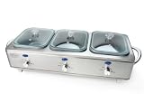 Helman Group BCS-9980 3-Station Buffet Server, Stainless Steel