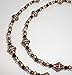 Jet/Black Austrian Crystal Bronze/Copper Bead Mix Eyeglass Chain Holder