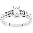 14K White Gold Diamond Solitaire Engagement Ring - 0.50 Ct., GH VVS