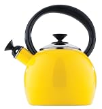 Copco 1-1/2-Quart Enamel on Steel Camden Tea Kettle, Yellow