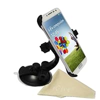 EnGive Samsung Galaxy S4 Windshield Dashboard Car Holder Mount + Cleaning Cloth