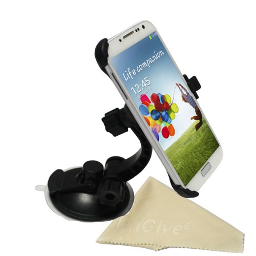 EnGive Samsung Galaxy S4 Windshield Dashboard Car Holder Mount + Cleaning Cloth EnGive Samsung Galaxy S4 Windshield Dashboard Car Holder Mount + Cleaning Cloth