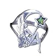 Solid Sterling Silver Crystal Fairy Ring