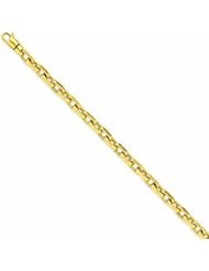Genuine 14K Yellow Gold 6.1Mm Polished Fancy Link Bracelet 8.5 Inches 100% Satisfaction Guaranteed.
