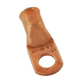 Heavy-Duty Copper Terminal Lug 000-Gauge 3/8" Eye