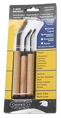 BoreSmith Angle Brushes, Utility Brushes, Phos Bronze, 3-Pack
