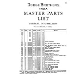 1921 1930 1931 1932 1933 DODGE TRUCK Parts Book List by Dodge