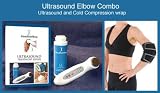 Home Ultrasound System & Elbow Wrap Combo + 8oz Bottle of Naturally Medicated Lavender Infusion Ultrasound Gel
