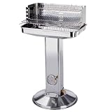 Activa Eckiger Säulengrill Pisa Edelstahl 90 x 58 x 37 cm