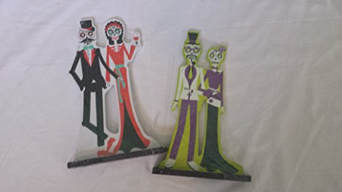 Sugar Skulls Halloween Day of the Dead Dia De Los Muertos Calavera Party, 2 Couples Table or Altar Decorations