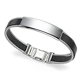  : Rubber and Stainless Steel Cable Bracelet