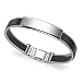 Rubber and Stainless Steel Cable Bracelet