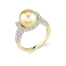 Golden Pearl Sparkling Jewel Ring thumbnail