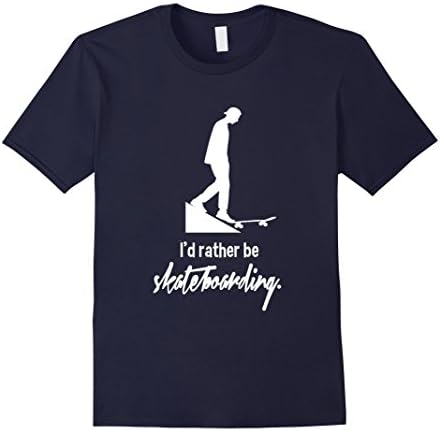Men's Ultimate Skateboarding T-shirt - I'd Rather Be Skateboarding XL Navy