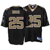 Reggie Bush Black Reebok NFL Premier New Orleans Saints Jersey - Large