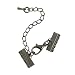 Imported 12 x Lobster Clasp Clip Ends Set with Extender Chain Hematite Gun Black 16mm RS.325.00