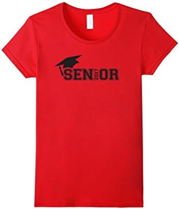 Women's 2017 Senior Graduation Cap Shirt Small Red