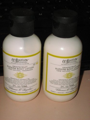 C.O. Bigelow Grapefruit Body Lotion Travel Size - Lot of 2 - 2 fl. oz. Each