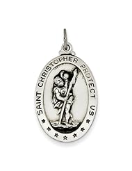 Sterling Silver St. Christopher Medal. Metal Wt- 5.3g