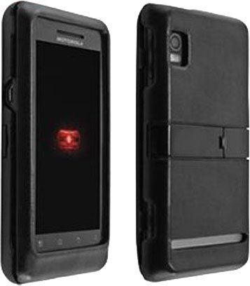 Verizon OEM Leather Snap on Hard Case with Kickstand for Motorola Droid 2/Droid 2 Global