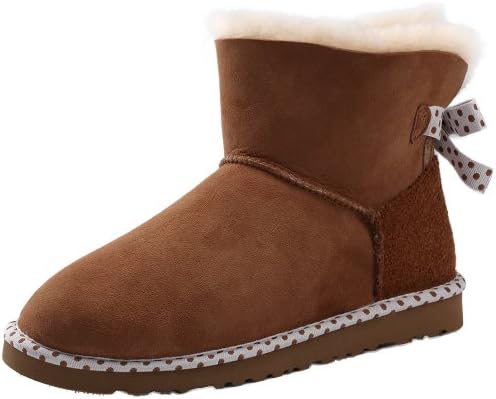 Ausland Women's Butterfly Twist Sheepskin Snow Boots Chestnut 8.5