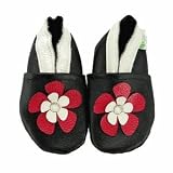 Augusta Baby Aloha Black Soft Sole Leather Baby Shoe (12-18 mo)