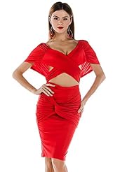 V-neck Strapless Above the Knee Halter 2015 Cotton/Polyester Bodycon Dress/Club Dress/Party Dress/Mini Dress 