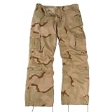 Women's Desert Camo Vintage Paratrooper Cargo Pants with Drawstring Waist