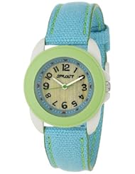 Sprout Unisex ST1001LGIVLB  Corn Resin and Blue Organic Cotton Strap Watch