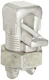 Morris Products 90422 Split Bolt Connector With Spacer, Dual Rate For Copper and Aluminum Conductors, 4/0 AWG, 4/0 - 4/0 Max Run To Max Tap, 2 - 6 Min Run To Min Tap, 4/0 - 6 Max Run To Min Tap, 500inlb Torque