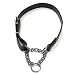 Ancol Leather Dog Collar Semi Choke Chain Tan 24
