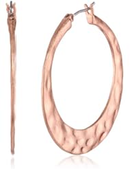 Lucky Brand "Waterlily" Rose-Gold Large Twisted Hoop Earrings