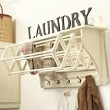 IMAGE OF Corday Accordian Drying Rack Large Rubbed White Large- Ballard Designs