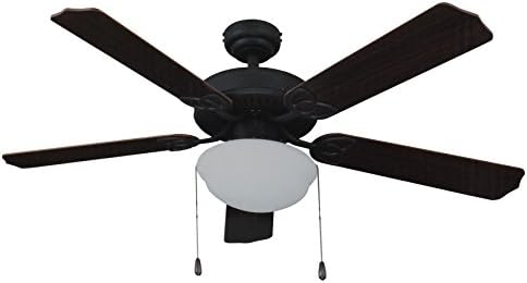 Living Traditions 52" Tri-Mount 3 Speed 5 Blade Home Ceiling Fan w/Light |Bronze